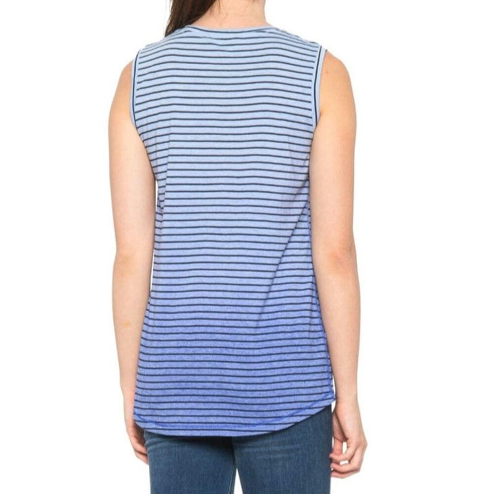 The‎ North Face Striped Dip Dye Tank Top Womens Sz XL Blue Sleeveless Crewneck - Picture 3 of 13